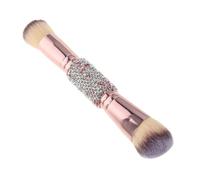 VALICLUD Luxury Dual-ended Foundation Brush With Rhinestone Handle Soft Bristles For Buffing And Blending Liquid Powder Blush And Contour Makeup Portable Beauty Tool For Smooth Face