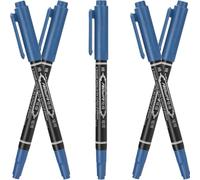 VALICLUD Marcadores Corporales Para Tatuar 5 Piezas 0,6 Mm y 1,2 Mm Punta Fina y Gruesa Azul Herramienta Precisa Para Posicionamiento y Mapeo De Maquillaje Profesional