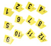 VALICLUD Marcadores Numéricos Acrílicos en Forma de V 12 Piezas 1-12 para Juegos de Detectives y Escenas de Crimen Decoración de Fiesta de Halloween Accesorios para Mesa y Eventos