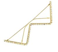 VALICLUD Marco de Gafas con Cristales Brillantes Decorativo para Fiesta Montura Metálica sin Lentes con Pedrería Accesorio Único para Mujer Festivales y Eventos