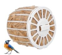 VALICLUD Material de Anidación para Aves Pequeñas y Colibríes Mezcla Natural de Algodón y Yute Kit para Nidos con Soporte Adecuado para Jaulas de Canarios y Decoración de Nidos