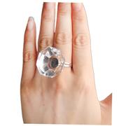 VALICLUD Mesa De Cristal Para Tatuajes Anillo De Extensión De Pestañas Soporte Para Extensión De Pestañas Pegamento Adhesivo Anillo De Cristal Para Pestañas Pegamento Color Aleatorio