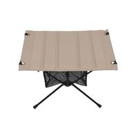 VALICLUD Mesa Plegable con Sillas de Exterior, Mesa Plegable de Camping de Aleación de Aluminio y Tela Oxford, Khaki, con Red de Almacenamiento, para Picnic y Barbacoa