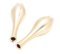 VALICLUD Mini Jarrones de Latón Amarillo para Ambientación del Hogar y Arreglo Floral, Pack de 2 Piezas Larga Durabilidad y Diseño Estilizado para Flores Pequeñas
