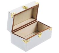 VALICLUD Mini Maleta Vintage en Miniatura para Casa de Muñecas, Caja de Almacenamiento Decorativa Blanca, Modelo Retro Pequeño para Accesorio y Decoración de Joyas, Adecuado