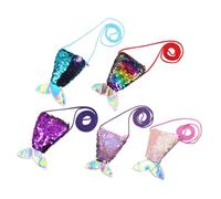 VALICLUD Minibolso De Hombro 5 Piezas Bolsa De La Compra Monedero De Lentejuelas Bolso Mujer Mini Bandolera Carteras para Mujer De Colgar Hombro Mini Bolso Paquete Tramo Diagonal Niño