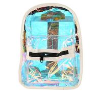 VALICLUD Mochila Transparente Casual para y Mochila Escolar Día para Públicos Blanco