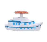 VALICLUD Modelo de Barco Mediterráneo de Resina Blanca Marinero, Adorno Náutico Decorativo para Mesa y Estantería, Decoración Costera para Hogar y Oficina, Figura Temática Oceánica Elegante