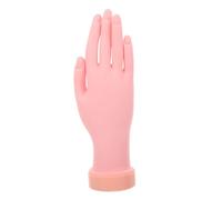 VALICLUD Modelo de mano falso arte dedo maniquí de mano manicura mano de uñas practica manual Manos para la práctica de las uñas modelo de mano para dibujar practicar mano caucho rosa