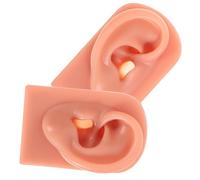 VALICLUD Modelo de Oreja de Silicona para Perforación 2 Piezas Simulación Realista Material Reutilizable para Médicos y Enfermeras Práctica de Perforación Alta Simulación Diseño Flexible