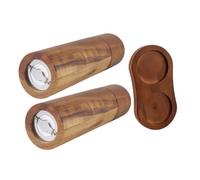 VALICLUD Molino de Pimienta y Sal Manual de Madera Acacia con Núcleo Cerámico Base para Especias Práctico y Duradero para Cocina