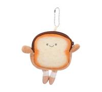 VALICLUD Monedero con Forma de Tostada Estuche para Cables Estuche pequeño Estuche Cable Cartera Tostada Bolso de Galletas Dije para Bolsa de Pan Peluche Pan Tostado Bolso Tostado sin Forro