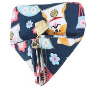 VALICLUD Monedero De Gato Triangular Plegable, Cartera De Moda para Mujer, Algodón Azul Hebilla Magnética, Estilo Japonés, para Tarjetas y Monedas, Compacta y Funcional