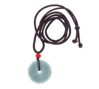 VALICLUD Natural Jade Pendant Necklace For Women Ethnic Floral Carved Amulet With Rope Traditional Chinese Feng Shui Jewelry For Luck And Birthday