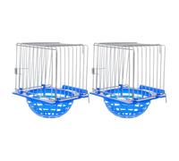 VALICLUD Nido de Cría y Eclosión para Pájaros 2 Piezas, Caja de Incubación al Aire Libre de Alambre de Hierro y Plástico, Jaula Colgante Resistente para Canarios, Loros y Palomas
