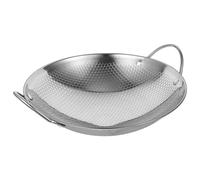 VALICLUD Olla Pequeña de Acero Inoxidable 9 Pulgadas Superficie Tipo Panal Brillante Doble Asa para Mariscos Uso Doméstico Aire Libre Ligera y Fácil de Limpiar Apta para Cocina