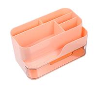 VALICLUD Organizador de Escritorio con Cajón Pequeño Caja para Cosméticos y Maquillaje Organizador Multifuncional para Separadores Múltiples Color Rosa