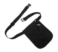 VALICLUD Organizador Multiusos Para Enfermeras Bolsa Cruzada De Tela Oxford Negro Cinturón Ajustable Para Kit De Cuidados Profesionales Uso Médico y Peluquería Canina