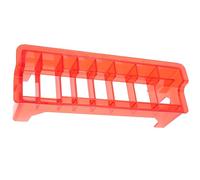 VALICLUD Organizador para Cortadora de Pelo Caja de Almacenamiento de Peines de Posicionamiento Soporte para Cortapelos en Plástico Resistente Diseño Compartimentado en Rojo Transparente