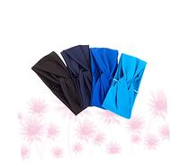 VALICLUD Pack de 4 Unidades Forma de Cruz 4 Diademas de Color Liso Hechas de Spandex Elegantes y Cálidas para Mujer y Niña para Otoño E Invierno