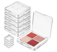 VALICLUD Paleta de Sombras de Ojos Vacía 6 Piezas Cuadrada Transparente Contenedor de Maquillaje Soporte para Sombras Diseño Minimalista para Maquillaje y Organización