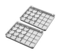VALICLUD Paleta de Sombras de Ojos Vacía Magnética Contenedor Delgado de As y Hierro de 2 Piezas para Maquillaje, Adecuado para Bolso o Neceser