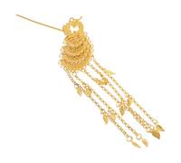 VALICLUD Palo De Horquilla Chino Borla China Pinza Para El Cabello Con Palo Palos De Pelo Para Bollos Horquilla China Nueva Palo De Pelo Con Borla Colgante Horquillas Chinas Aleación Golden