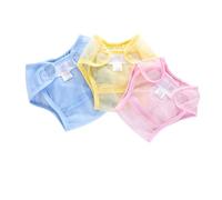 VALICLUD Pantalones de Entrenamiento para Bebés, Cubrepañal Transpirable de Malla, Lavables, Talla S 80 para 0-6 Meses, Colores Rosa, Amarillo y Azul, Ropa Interior Práctica para Entrenamiento al Baño