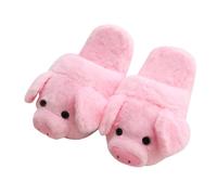 VALICLUD Pantuflas Cálidas De Peluche De Cerdo, Zapatillas De Invierno Antideslizantes Para Mujer y Hombre, Suaves y Cómodas Para Uso En Casa, Única 35-38