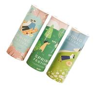 VALICLUD Paquete 3 Cajas Cilíndricas de Pañuelos Faciales Desechables Diseño Estampado Tamaño Compacto Compatibles Portavasos para Coche Dispensador Portátil Adecuado para Uso en