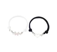 VALICLUD par Único de Pulseras para Parejas de E Hija Pulsera Ajustable de Acero Inoxidable con Forma de Corazón Y