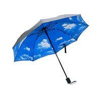 VALICLUD Paraguas De Tres Pliegues Protección Solar Para Mujer Resistente Al Viento Para Uso Diario Día Despejado Llueve