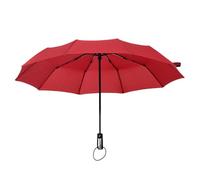 VALICLUD Paraguas Plegable Automático De Diez Huesos Resistente a Prueba De Viento Para Hombre y Mujer, Grande, Doble Tamaño, Portátil Para Lluvia y Protección Solar, Color Rojo, Diseño Reforzado