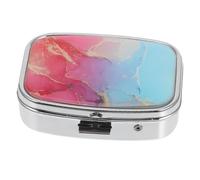 VALICLUD Pastillero Portátil Estuche De Viaje Para Píldoras Organizador De Bolsos Pequeño Pastillero De Bolsillo Moderno Pastillero Pastillero De Metal Pequeño Y Bonito Pastillero De