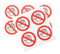 VALICLUD Pegatinas de Advertencia Autoadhesivas Redondas de 20 Mm, 10 Unidades, Señal de Seguridad Removible No Tocar para Superficies Lisas, Etiqueta de Precaución Industrial