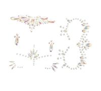 VALICLUD Pegatinas de Gemas Faciales Brillantes y Fluorescentes para Halloween Tatuajes Temporales Glow In The Dark Calcomanías Decorativas para Fiestas y Disfraces