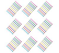 VALICLUD Pegatinas de Recompensa, 9 Colores, Estrellas de Aluminio de 5 Puntas, Paquete de 1620 Unidades en 30 Hojas, Calcomanías Decorativas para Aula, Manualidades y Motivación