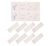 VALICLUD Pegatinas Faciales Holográficas Impermeables de Maquillaje Purpurina Metálica para Ojos, 10 Unidades, Tatuajes Temporales Brillantes para Festivales y Fiestas