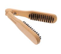 VALICLUD Peine Alisador De Cabello Cerdas De Cerdo Tamaño Mediano Plancha De Pelo Manual Sin Electricidad Masaje Para Cuero Cabelludo Uso Diario Color Caqui