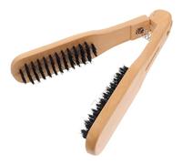 VALICLUD Peine Alisador De Cabello De Cerdas De Cerdo, Plancha De Pelo Práctica, Tamaño Mediano, Sin Electricidad, Masajeador Cuero Cabelludo, Uso Diario, Color Caqui