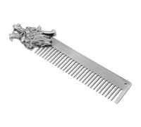 VALICLUD Peine De Bolsillo De Acero Inoxidable Peine Para Calvos Peine De Metal Para Barba Mini Peine Herramienta Para Moldear Barba Peine Plegable De Acero Inoxidable Guía Para