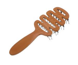 VALICLUD Peine De Cuidado Del Cabello De Cerdas Cepillo Para Secar Palos De Pelo En Forma De u Peine De Pelo Rizado Cepillo De Extensión Para Cabello Humano El Plastico Light Brown