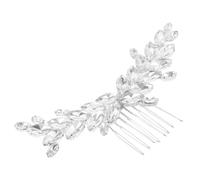 VALICLUD Peine Lateral De Flores Diamantes De Imitación Para Novia Accesorios De Boda Elegantes Para Mujeres y Niñas Peina Plateada Para Eventos Formales y Fiestas