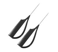 VALICLUD Peine Metálico Para Separar y Cardar El Cabello 2 Piezas Tamaño Compacto Para Mujeres Profesionales En Coloración y Mechas Uso Salón y Viaje Color Negro