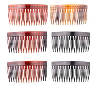 VALICLUD Peines Laterales de Plástico para Cabello 16 Dientes Set 20 Unidades 5 Negro 5 Café Transparente 5 Amarillo 5 Rojo Accesorios para Peinar y Sujetar Ideales para Mujeres y