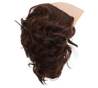 VALICLUD Peluca Calva Marrón Pelo Laterales, Peluca Sintética para Hombre, Disfraz de Monje y Anciano, Cómoda y Ligera para Halloween, Cosplay y Fiestas de Disfraces