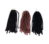 VALICLUD Peluca De 3 Piezas Con Trenzas Sucias Divertidas Para Fiestas Con Rastas Trenzadas Pelucas De Pelo Trenzado Para Mujer Pelucas De Trenzas Sintéticas Peluca De