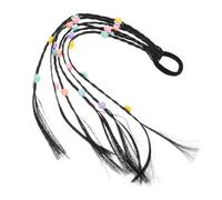 VALICLUD Peluca De Pelo Rizado Desordenado Con Rastas Tocado Trenzas Moño Sintético Extensión De De Caballo Para Mujeres Y Niñas Extensiones De Trenza De Caballo Falsa Para
