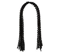 VALICLUD Peluca De Rastas Africanas Textura De Agua Peluca Negra De Fibra Sintética Para Mujeres Para Fiestas De Carnaval o Disfraces De Teatro