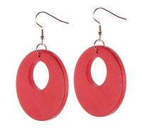 VALICLUD Pendientes de Madera Geométricos Redondos Colgantes para Mujer de Accesorios de Moda para Fiestas y Diario para Cumpleaños y Celebraciones